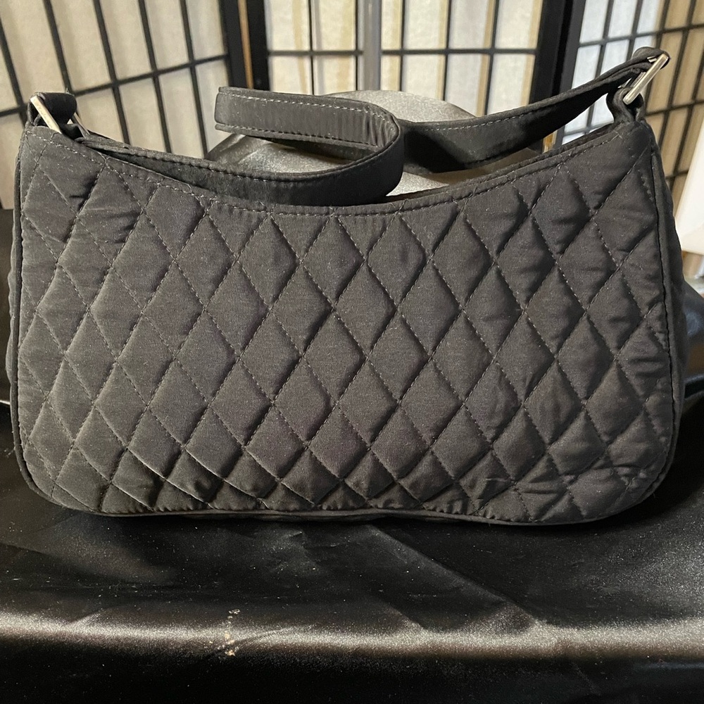 Small Black Quilted Vera Bradley Shoulder Purse